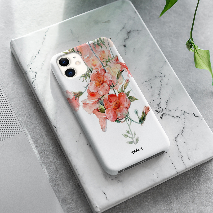 여름꽃 능소화, 예희 폰케이스 디자인 슬림 젤리 범퍼 카드 아이폰 15 갤럭시 S24