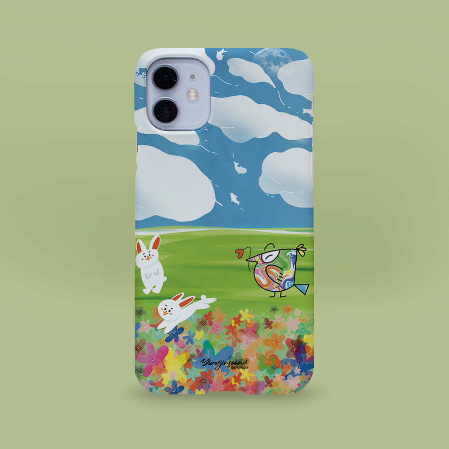 알파 파롱이와 토끼, 글림작가 임진순 폰케이스 디자인 슬림 젤리 범퍼 카드 아이폰 15 갤럭시 S24