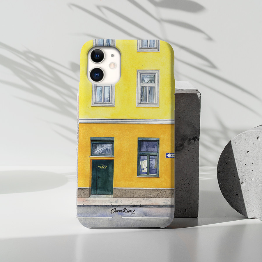 Yellow flat, 김소라 폰케이스 디자인 슬림 젤리 범퍼 아이폰 15 갤럭시 S24