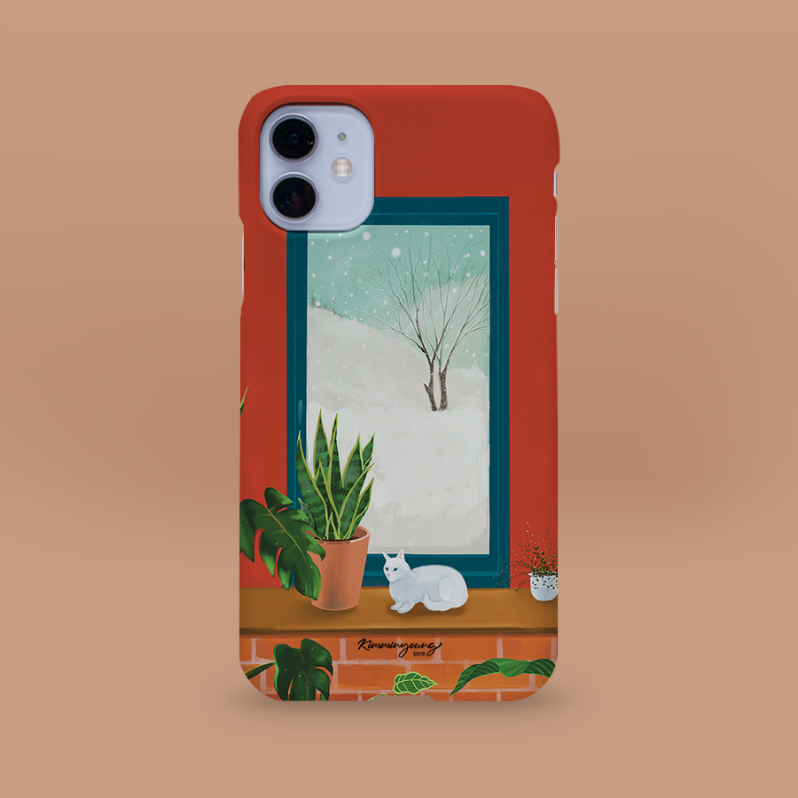 초록이들과  휴식을, 김민영작가 폰케이스 디자인 슬림 젤리 범퍼 카드 아이폰 15 갤럭시 S24