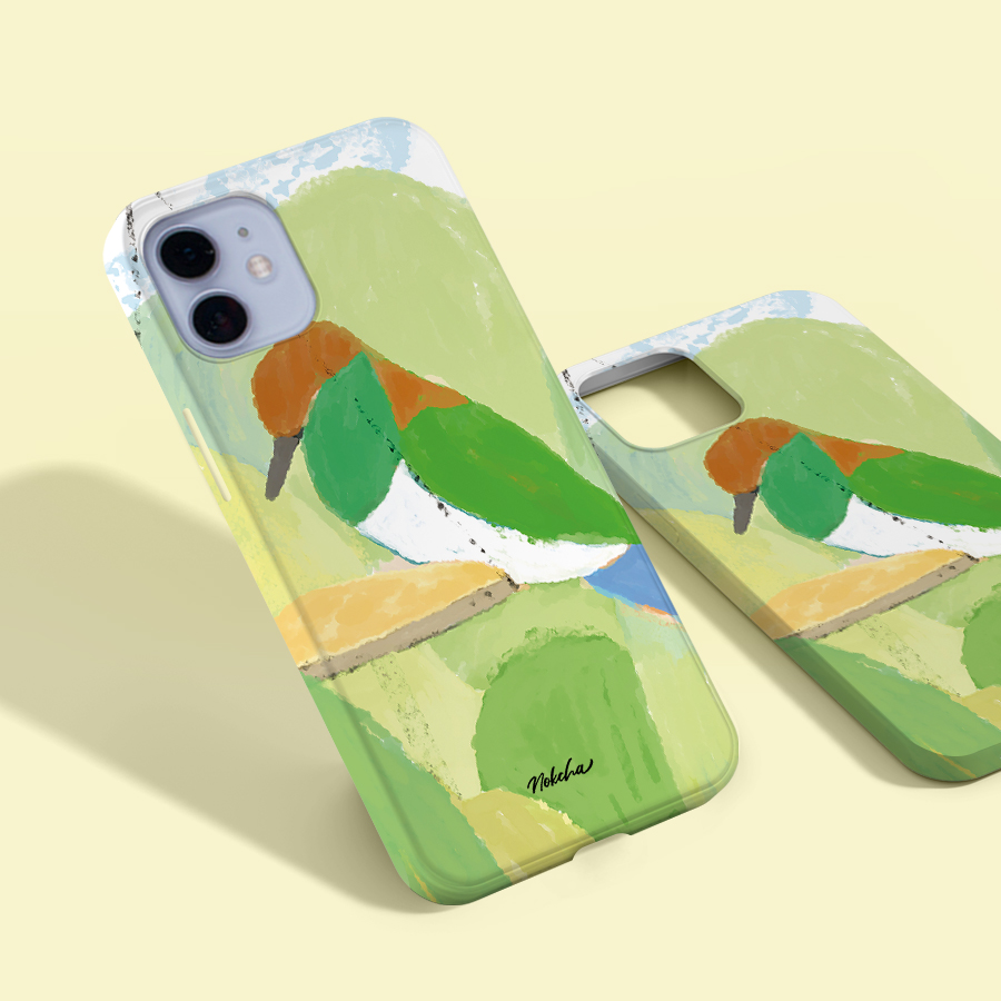 버드 피딩, 녹차 폰케이스 디자인 슬림 젤리 범퍼 카드 아이폰 15 갤럭시 S23