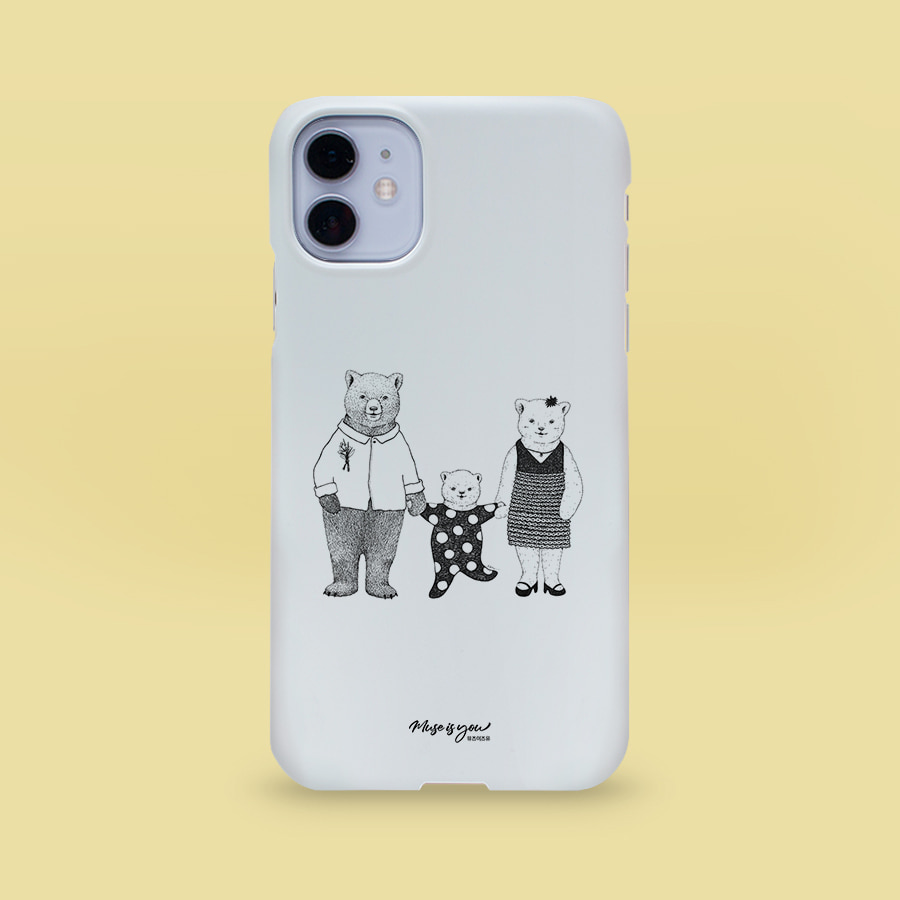 곰가족 3인, 뮤즈이즈유 작가 폰케이스 아이폰 15 갤럭시 S24 플립 폴드